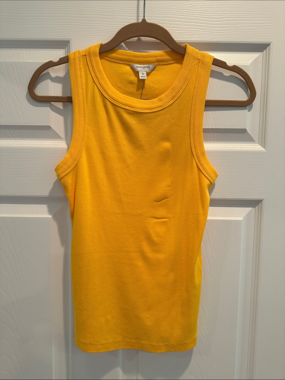Banana Republic Bright Yellow Ribbed Tank Top